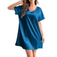 thumbnail image 1 of Women's Ice Silk Pajamas Women's Thin Home Service Long Nightdress, 1 of 2