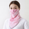 thumbnail image 1 of Women's Ice Silk Printed Scarf, Sun Protection Face Mask and Neck Gaiter, Lightweight UV Ray Shield for Summer Outdoor Activities, Travel, Beach, Hiking, and Daily Casual Wear-B, 1 of 5