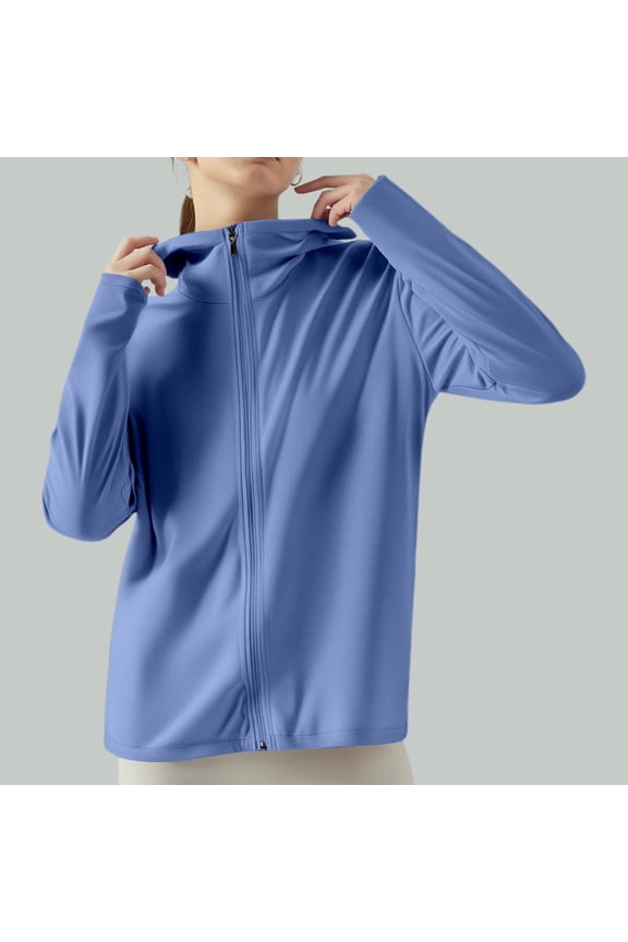 Women's Ice Silk Protective Hooded Sunscreen Jacket Pure Color Lightweight Breathable For Summer Outdoors Womens Print Cardigan Sweater Dark Open Front Cardigan V Neck Lightweight Sweater Women over