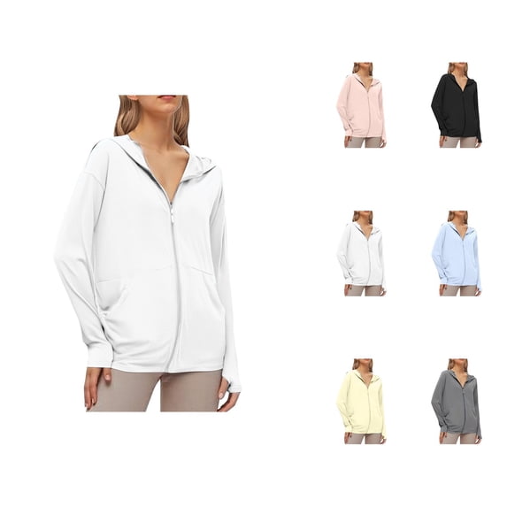 Women's Ice Silk Protective Sunscreen Jacket Loose Fit Short Sleeve Summer Lightweight & Breathable Cardigan Sweaters for Women