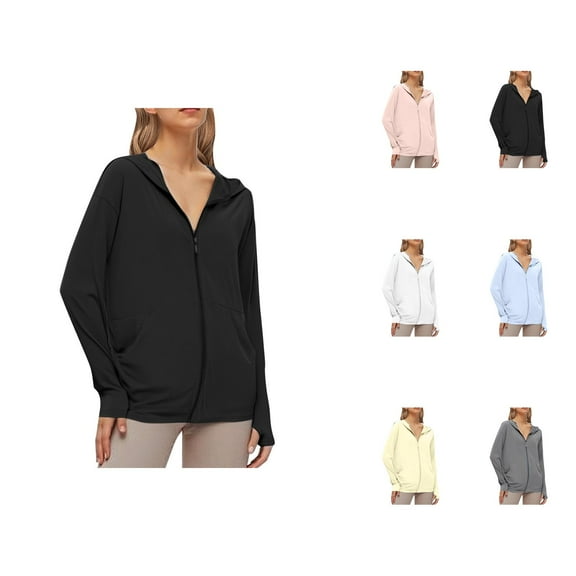 Women's Ice Silk Protective Sunscreen Jacket Loose Fit Short Sleeve Summer Lightweight & Breathable Cardigan Sweaters for Women