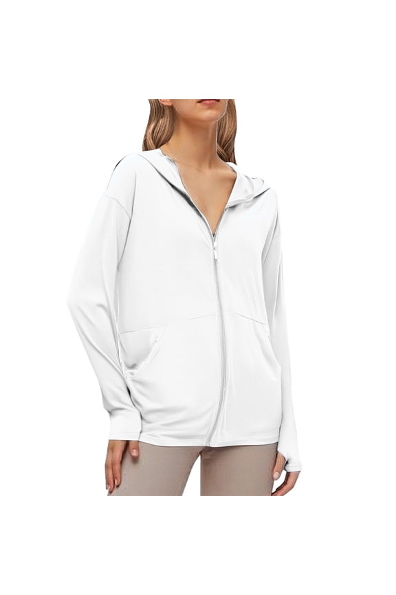 Women's Ice Silk Protective Sunscreen Jacket Loose Fit Short Sleeve Summer Lightweight & Breathable