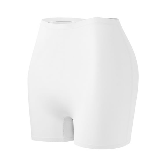 Women's Ice Silk Safety Pants, Mid-waist Seamless Elastic Shorts, Anti-lighting, Anti-roll Edge