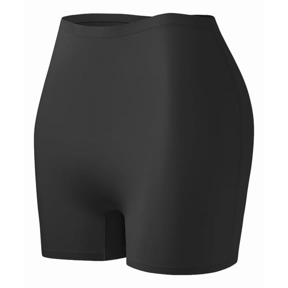 Women's Ice Silk Safety Pants, Mid-waist Seamless Elastic Shorts, Anti-lighting, Anti-roll Edge