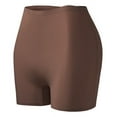 thumbnail image 1 of Women's Ice Silk Safety Pants, Mid-waist Seamless Elastic Shorts, Anti-lighting, Anti-roll Edge, 1 of 7