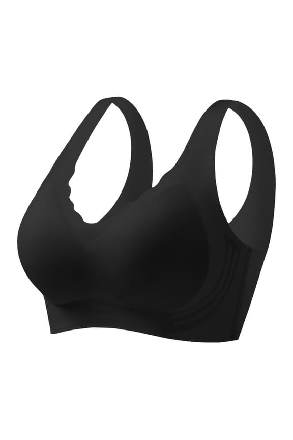 Women's Ice Silk Seamless Cold Feeling Thin Soft Support Breathable Comfortable Bra Fixed Underwear