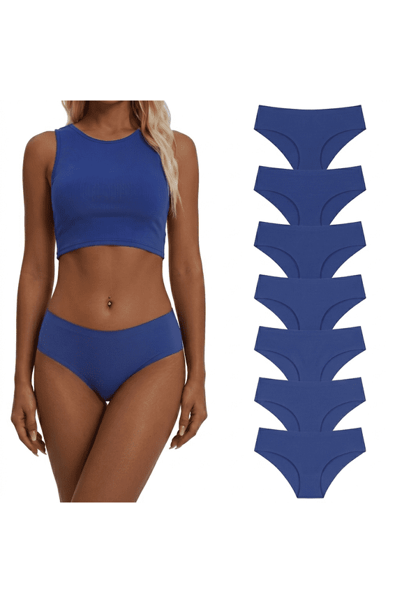 Women's Ice Silk Seamless No Show Briefs, Breathable Soft Workout Underwear