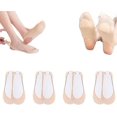 thumbnail image 1 of Women’s Ice Silk No Show Ultra‑Thin Liners – Invisible Breathable Anti‑Slip Socks, Non‑Slip Silicone Heel Grip, for Flats, Loafers, Dress Shoes 4 Pairs, 1 of 7