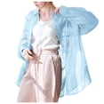 thumbnail image 1 of Women's Ice Silk Sunscreen Thin Drape Blouse Blouse Cooling Shirts for Women Cooling Shirts for Women, 1 of 4