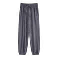 thumbnail image 1 of Women's Ice Silk Sweatpants Women's Loose Bunched Feet Summer Thin Casual Sanitary Pants Drape Thin Oversized Wide Leg, 1 of 4