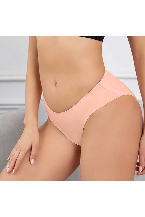 Women's Ice Silk Traceless Four Layer Underwear Absorbent Leak Proof Postpartum Aunt Menstrual Triangle Panties RD2 S