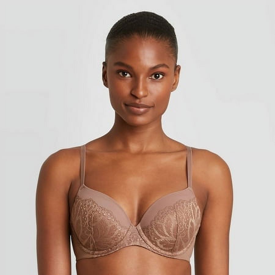Women's Icon Full Coverage Lightly Lined Bra with Lace Auden Dark