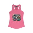thumbnail image 1 of Women's Ideal Racerback Tank Ocean Animals, 1 of 2