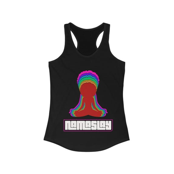 Women's Ideal Racerback Tank, Sleeveless graphic tank, muliticolor yoga top