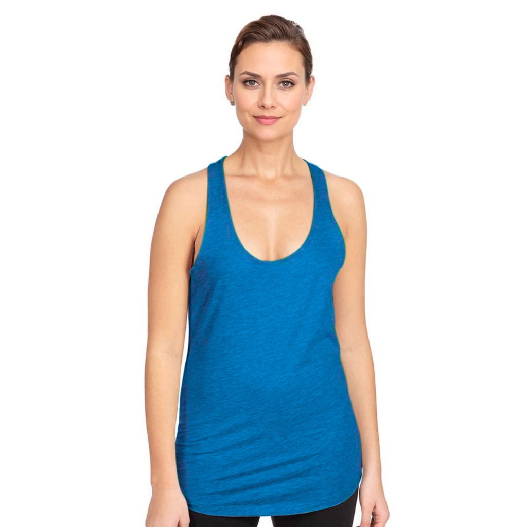 NEXT LEVEL APPAREL Racerback Tank Top (N1533) - Turquoise, XX-Large, 60% Cotton/40% Polyester