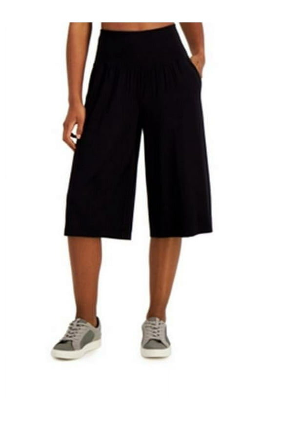 Women's Ideology Lounge Knit Culottes Black Size Medium