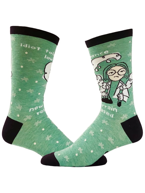 Women's Idiot Tolerance Socks Funny New Strain Released Nerdy Science Stupid People Footwear