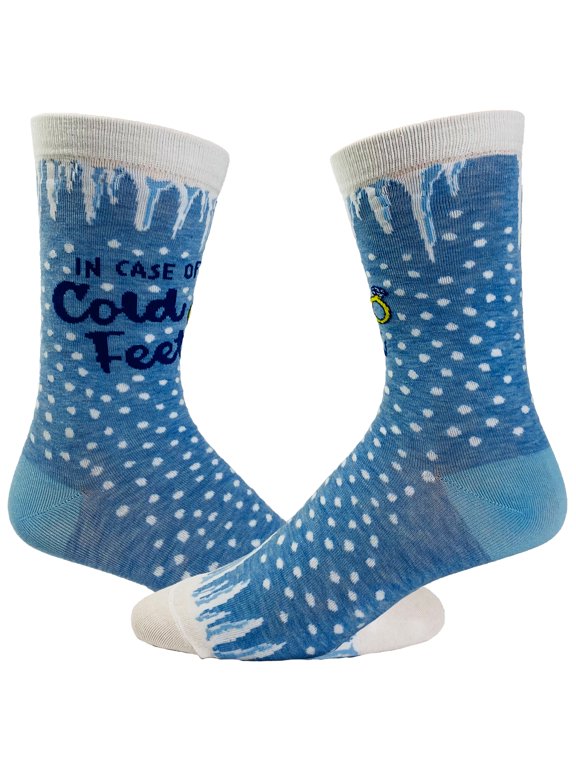 Women's In Case Of Cold Feet Socks Funny Wedding Day Bride Sarcastic Wedding Ring Novelty Footwear