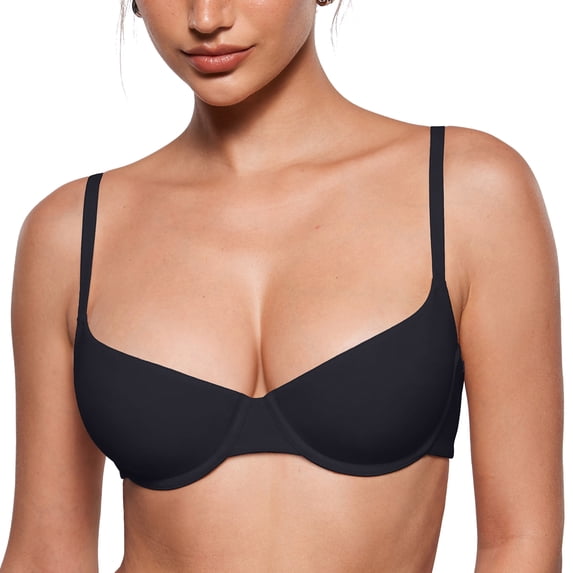 Women's Inbarely Plus Balconette Bra Demi Unlined No Padding Underwire Everyday Bras