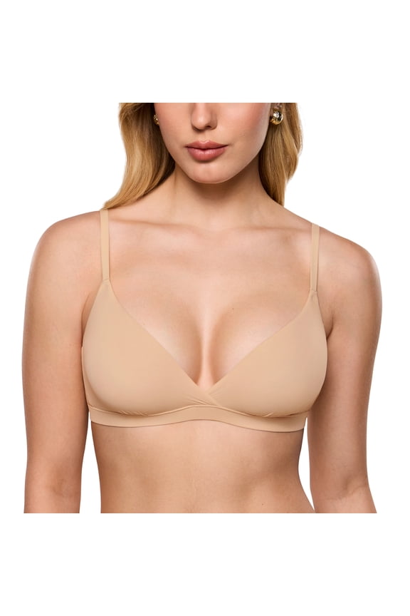 Women's Inbarely Triangle Bralette Comfortable Unlined Wireless Bra Top