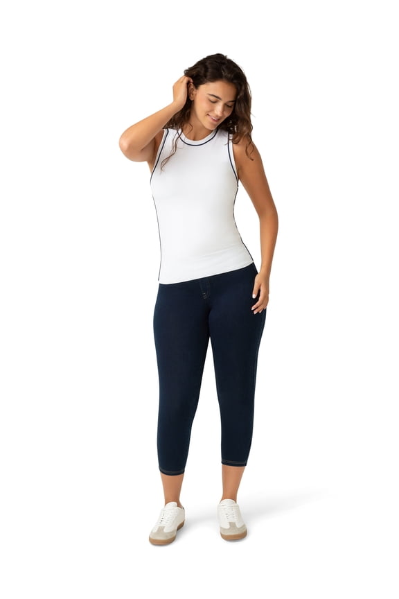 Women's Indigo Denim Capri