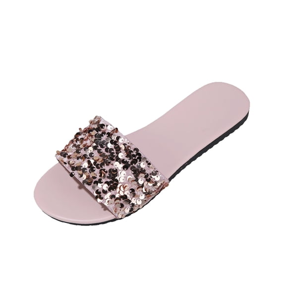 Women's Indoor Leisure Flip-flops And Open-toed Flat Beach Shoesblack sandals women flat dressy black sandals women flat dressy comfortable