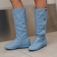 thumbnail image 1 of Women's Inner Height Sloping Heel Casual Boots With High Boots Fashion Boots, 1 of 8
