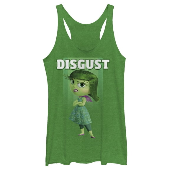 Women's Inside Out Disgust Portrait  Racerback Tank Top