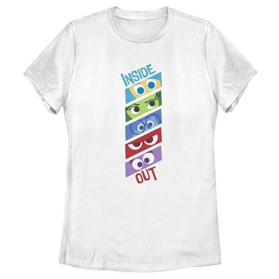Women's Inside Out Emotions Eyes Stripes  Graphic T-Shirt