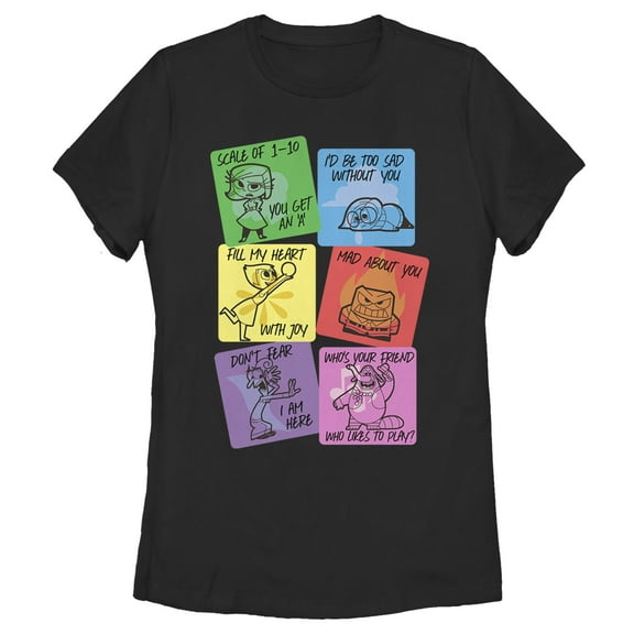 Women's Inside Out Emotions Valentine Cards  Graphic T-Shirt