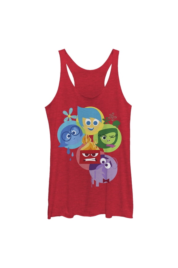 Women's Inside Out Emotions in Circles Racerback Tank Top