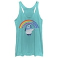 thumbnail image 1 of Women's Inside Out Sadness Rainbow  Racerback Tank Top Tahiti Blue Small, 1 of 3