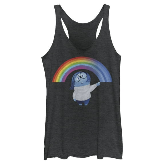 Women's Inside Out Sadness Rainbow Racerback Tank Top