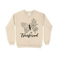 thumbnail image 1 of Women's Inspirational Butterfly Sweatshirt, Transformed Script Graphic, Floral Nature Print Pullover, Casual Comfy Top, 1 of 10