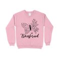 thumbnail image 1 of Women's Inspirational Butterfly Sweatshirt, Transformed Script Graphic, Floral Nature Print Pullover, Casual Comfy Top, 1 of 10