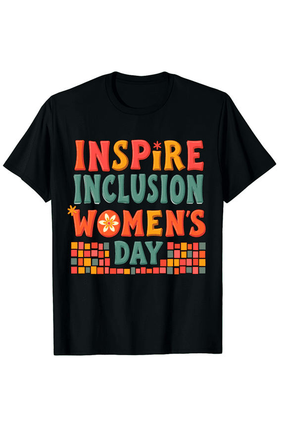 Women's Inspire Inclusion International Day Feminist Men Women Short Sleeve Graphic T-Shirt