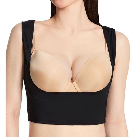 Women's InstantFigure PS9018 Compression Sleeveless Underbust Support Crop Top (Black XL)