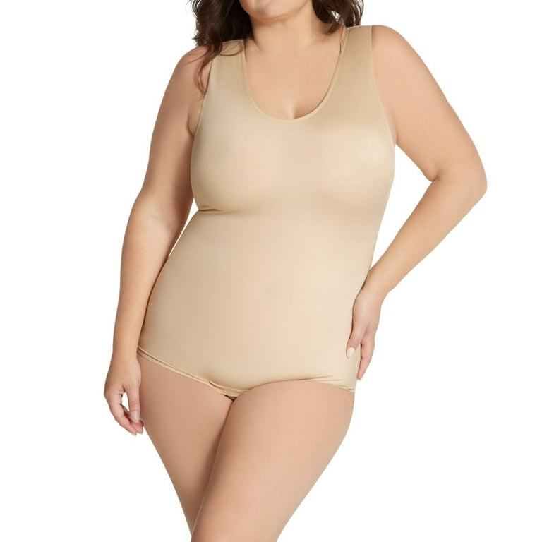 Women's InstantFigure WB4033X Curvy Tank Bodysuit with Snap Bottom (Nude 5X)