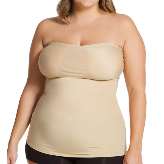 Women's InstantFigure WBT035X Curvy Strapless Bandeau Top (Nude 4X)