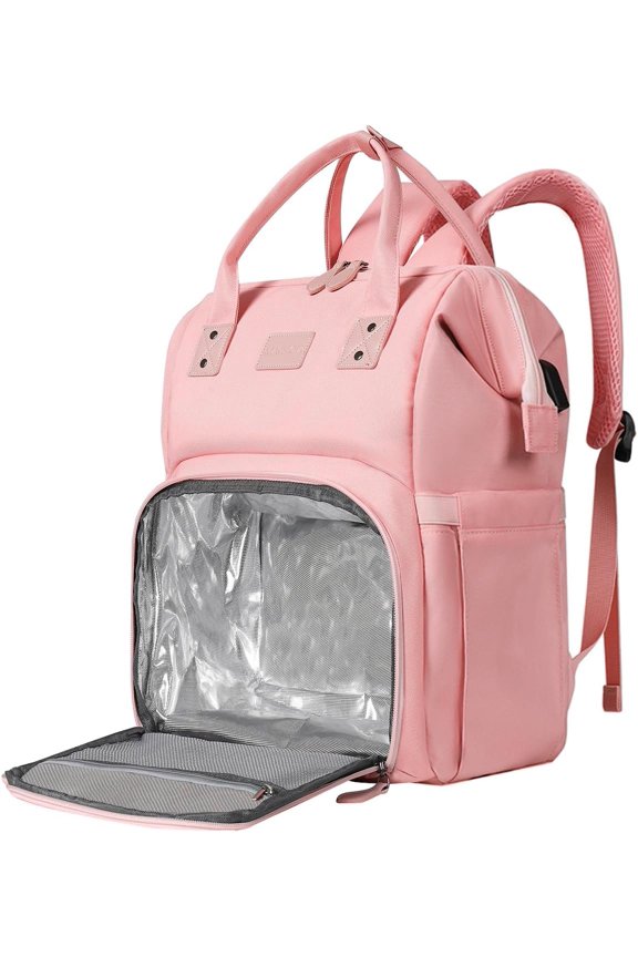 Women's Insulated Laptop Backpack Lunch Cooler Bookbag with USB Port for Women (15.6/14/13 Inch Laptop), For Her