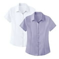 thumbnail image 1 of Women's Interview formal Outfit Clothing without Ironing Short Sleeved Shirt for Women Business Short Sleeved Shirt E Women Blending Shirts Women Shirts(XXXL), 1 of 2