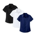 thumbnail image 1 of Women's Interview formal Outfit Clothing without Ironing Short Sleeved Shirt for Women Business Short Sleeved Shirt for L Women Blending Shirts Women Shirts(XXXL), 1 of 7