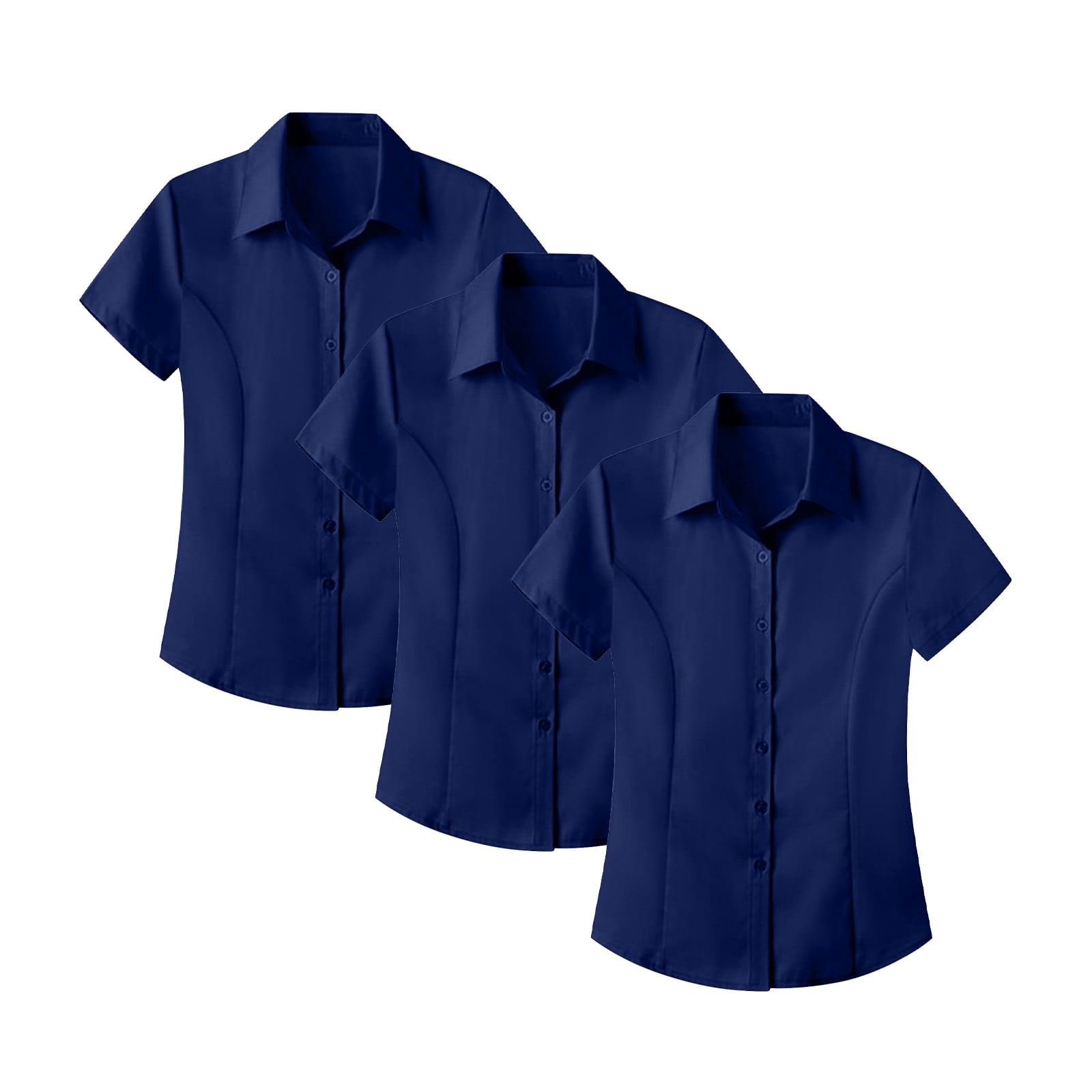 Women's Interview formal Outfit Clothing without Ironing Short Sleeved ...