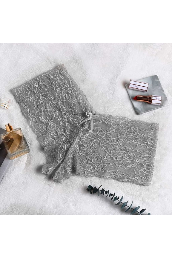 Women's Intimates New Women Lace Lingerie Plus Size Underwear Open Crotch Bowknot Underwear,Gray Women's Intimates 2XL