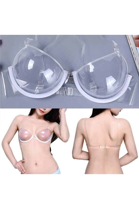 Women's Intimates Transparent Clear Bra Invisible Strap Plastic Bra Disposable Underwear Bra, Women's Intimates