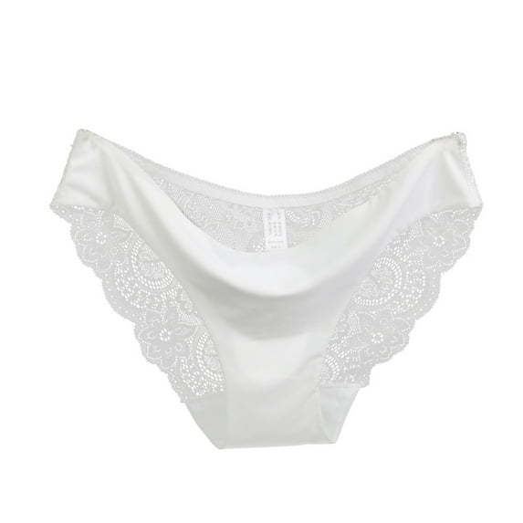 Women's Intimates Women Lace Panties Seamless Cotton Panty Hollow Briefs Underwear White/M,White Women's Intimates M