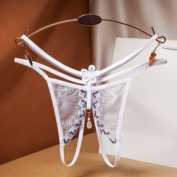 Women's Intimates Women Thong Sexy Panties Thong Lace Pants Ladies Briefs Underwear,White Women's Intimates