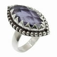 thumbnail image 1 of Women’s Iolite Ring – Marquise Cut Gemstone Vintage Oxidized Silver Ring, Handmade Healing Crystal Ring Size US 12, 1 of 7