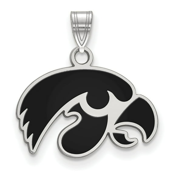 Women's Iowa Hawkeyes Sterling Silver Small Enamel Pendant