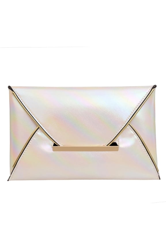 Women's Iridescent Evening Bag Clutch Purses Gradient Color Envelope Bag for Women Evening Handbag WalletWallets